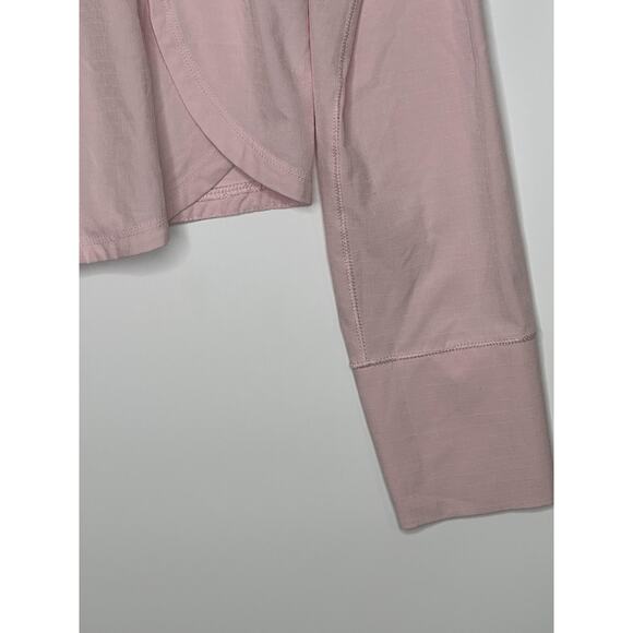 Lululemon Shirt Womens 8 Pink Running Stretch Thumbholes Athletic Workout - Picture 11 of 12